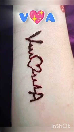 V❤️A letter mehndi design। Mehndi design।#letterMehndi।#aesthetic।#simpleMehndi #art#viral