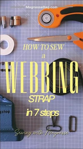 How to SEW a WEBBING STRAP | 7 steps in 24 seconds #sewing #webbing