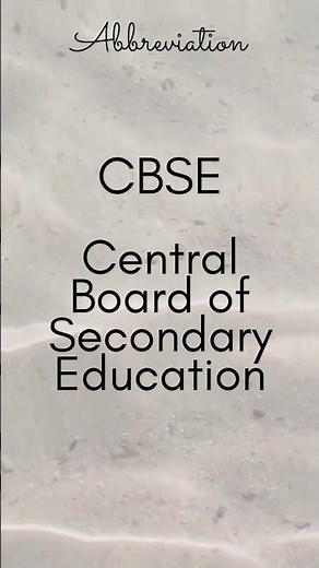 CBSE Central Board of Secondary Education