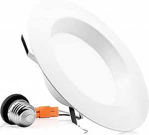 (1 Pack)- 5/6 inch Dimmable LED Downlight, 15W (120W Replacement),Easy Installation, Retrofit LED Recessed Lighting Fixture, 5000K (Day Light), 1100 Lm, Energy Star, LED Ceiling Down Light