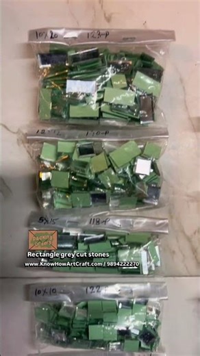 Rectangle grey cut stones