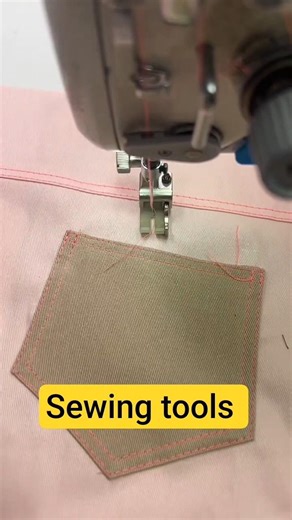 Sewing Method for Cutting and Attaching a Pocket in Garments #sewing #sewingmachine #shortsfeed