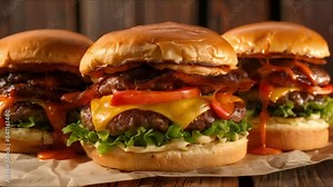 Gourmet burger subscription boxes offer a range of delicious burgers to subscribers. Concept Food Subscription, Gourmet Burgers, Subscription Boxes, Delicious Flavors, Culinary Experience