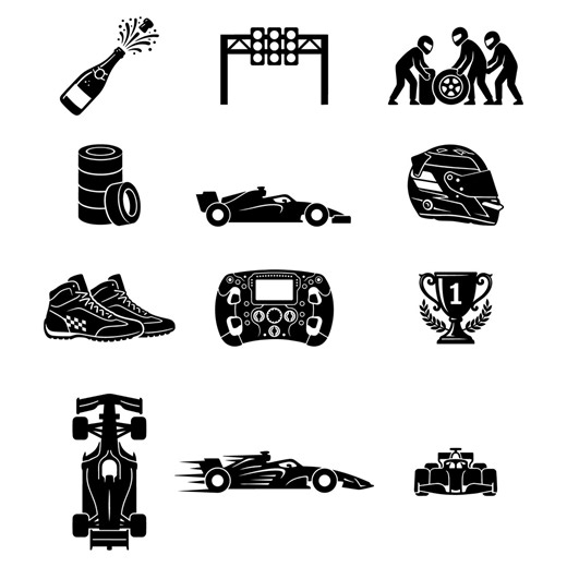 Motorsport Racing SVG Bundle | Formula Car, Helmet, Flag Clipart (digital Download) - Etsy