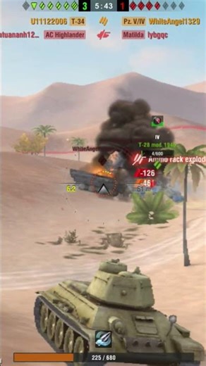 One Shot… BOOM 💥 T-34 Ammo Rack on Pz.V/IV