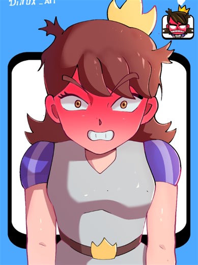 Angry Princess Emote Drawing in Ibis Paint X