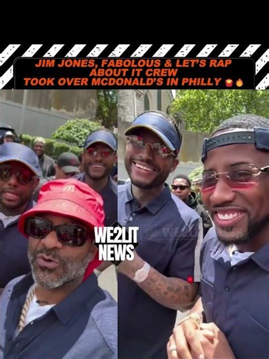 Jim Jones, Fabolous & Let’s Rap About It Crew Took Over McDonald’s In Philly!!