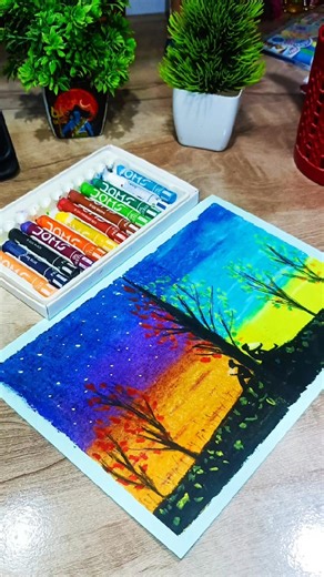 Drawing a Long Distance Love 🥺♥️ || #love #oilpastel #tutorial #drawing #gradient #foryou #viral