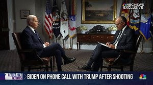 20K views · 363 reactions | Exclusive: President Joe Biden sits down with Lester Holt for his first interview since the assassination attempt on former President Donald Trump. Biden discusses the polarization of America, the need to tone down inflammatory rhetoric, and his determination to stay in the race. | NBC Nightly News with Tom Llamas | Facebook
