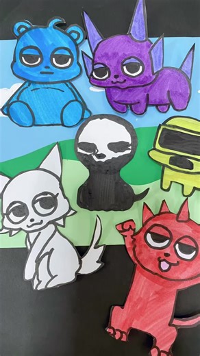 スプランキーのイラストをパンダ風に描く