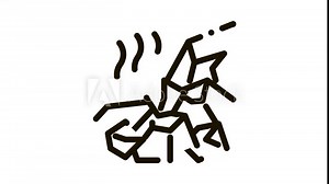mountain collapse Icon Animation. black mountain collapse animated icon on white background