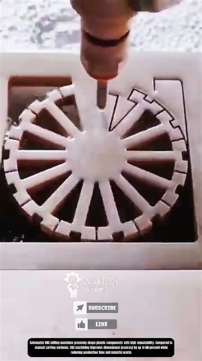 Precision Plastic Component Machining Process Using Automated CNC Milling System