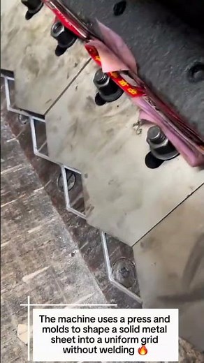 This Machine Presses a Metal Sheet into a Perfect Grid?! 😳⚙️