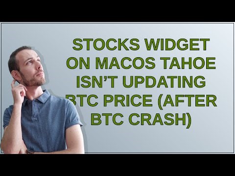 Apple: Stocks widget on macOS Tahoe isn’t updating BTC price (after BTC crash)