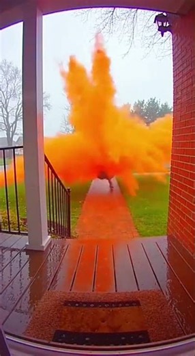 Package Thief Triggers a Massive Dye Pack Explosion