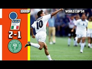 Italy vs nigeria 2 - 1 Highlight & Extra Time World Cup 94 Full HD