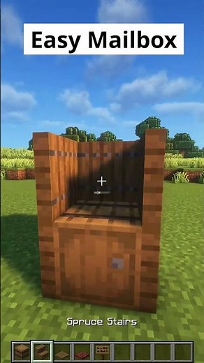 Build This CUTE Minecraft Mailbox in 30 Seconds! #minecraft #shorts #tutorial #guide