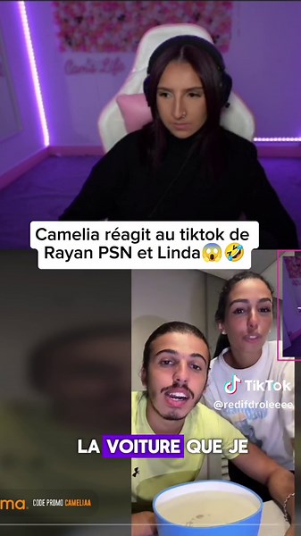 Réaction de Camelia au TikTok de Rayan PSN et Linda