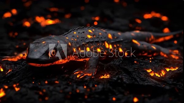 Lava Lizard: A fiery encounter in volcanic landscape
