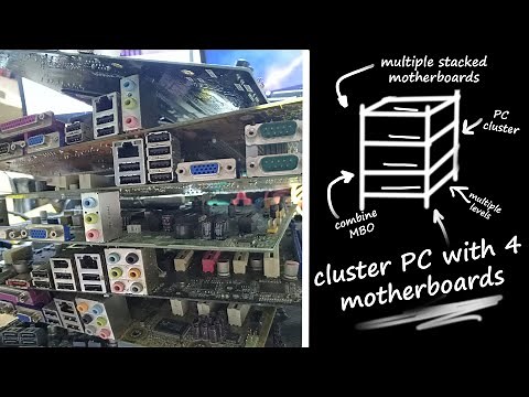 Interesting DIY Cluster PC with 4 motherboards in 1 case