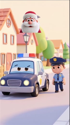 Funny Police Officer&Car Cartoon!Kids Short 🎬