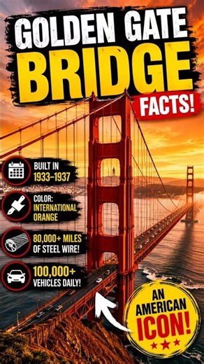 🌉🇺🇸 The Golden Gate Bridge is more than just a beautiful landmark! 🤯