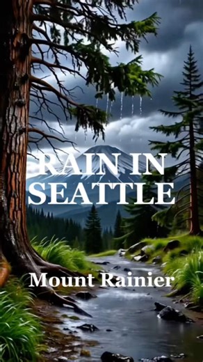 Rain in Mount Rainier, Seattle– Soft Piano Sleep Ambience (10 Hours)