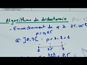 Dichotomie : algorithme et explication pour 2 bac scientifique