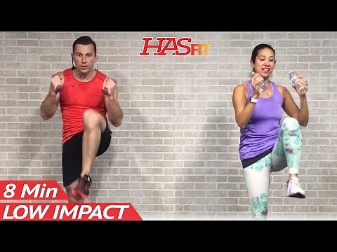 8 Min Low Impact Cardio Workout for Beginners - Easy Workouts at Home HIIT Beginner Workouts Routine