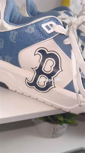 Sepatu MLB chunky linear high boston denim blue original , Shopee :@auriga_offc #mlb