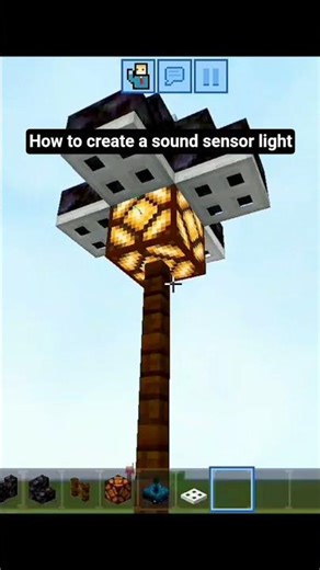 How to create a sound sensor light in Minecraft #minecraft #ytshorts #shorts