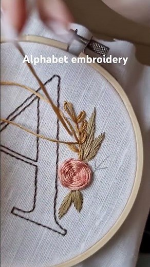 ✨ 5-Inch Alphabet Embroidery Pattern – Stitch Any Letter! #embroidery #craft #tutorial #diy #art