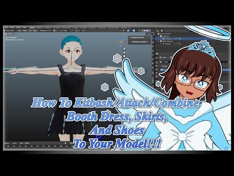 How To Kitbash/Attach/Combine Booth Dress, Skirts, And Shoes To Your Model!!!
