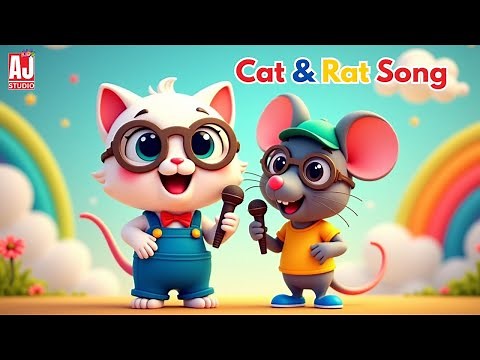 Cat and Rat Song | Fun Animal Song for Kids #kidseducation #cartoon #nurseryrhymes #kidssong #cat