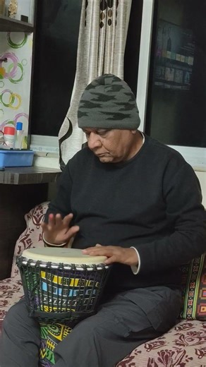 Peaceful Slow Djembe Beats by My Father 🪘✨||#djembe #shorts
