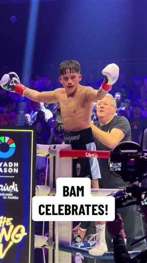 JESSE BAM RODRIGUEZ CELEBRATES HIS STOPPAGE WIN OVER PUMA MARTINEZ #BenavidezYarde #JesseBamRodriguez #JesseRodriguez #RodriguezMartinez #PumaMartinez