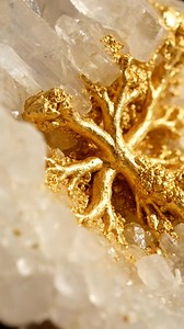 In South Dakota's Black Hills, gold is meticulously chiseled from deep-seated quartz formations. A high-quality crystalline specimen from this region can command a price of over $6,500 among American collectors. This precise extraction preserves the dendritic integrity that defines these valuable geological treasures. #GoldMining #SouthDakota #Geology #GoldValue | Putri Kejora