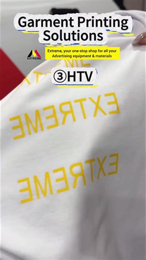 Learn & Level Up! 🔥 Check out our HTV tutorial video and discover how to create stunning custom designs with Extreme's premium Heat Transfer Vinyls. Easy to cut, weed, and apply with a heat press or household iron, HTV delivers vibrant colors, crisp details, and long-lasting durability. Whether you're crafting for business or fun, heat transfer vinyl helps you bring your creative ideas to life with a smooth, flawless finish every time. 👉 Watch, learn & elevate your printing game! Extreme is a 
