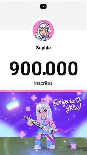 🎉 SOMOS 900.000 YOUs no YOUtube 🤩🥳 Obrigada, YOUs! Obrigada, PK XD! 🥹