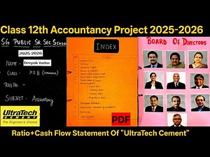 RATIO ANALYSIS + CASH FLOW STATEMENT of UltraTech Cement | Class 12 Accountancy Project File | PDF
