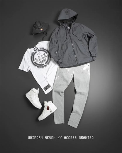 4.2K views · 118 reactions | Cop the uniform ➤ Feat. the Ritter jacket, Harlow jeans, Pascoe t-shirt, Malek bucket hat and Recon MDS-01 Hi sneakers. •  Available online at spccstore.com & S.P.C.C BASES. | SPCC / Sergeant Pepper Clothing Company | Facebook