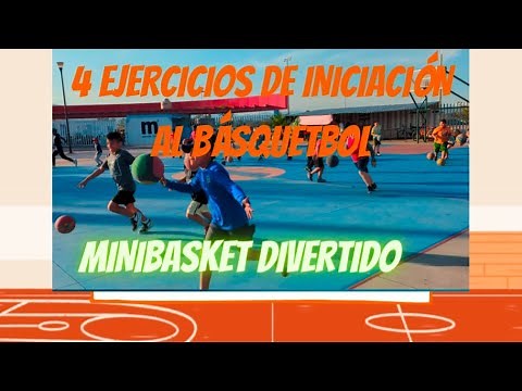 4 EJERCICIOS DE INICIACIÓN AL BÁSQUETBOL | JUEGOS DE MINIBASKET