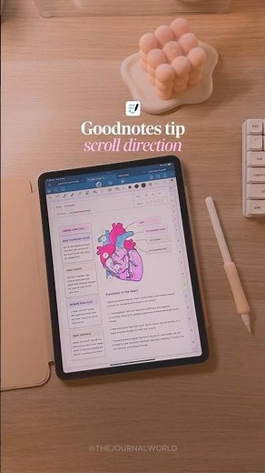 How to make Goodnotes scroll instead of swipe, iPad note taking, aesthetic digital study notes