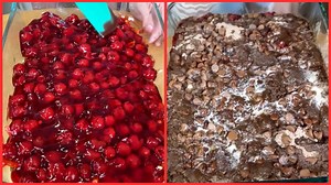 Sweet & Salty Triple Chocolate Cherry Cake