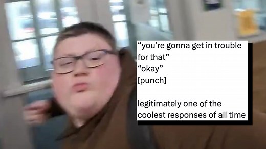 Pro-ICE troll gets punched at school. The kid who did it is now a meme legend