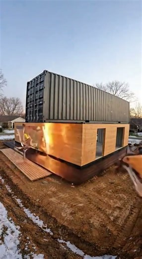 MASSIVE Container Home Built in 15 Seconds! | Time-Lapse Construction