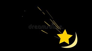 Shooting Star Animation in Alpha Channel Stock Footage - Video of screen, comic: 123624830