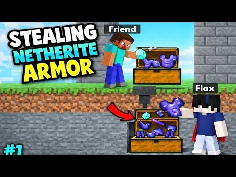 I STOLE MY FRIEND'S FULL NETHERITE ARMOUR | TROLLING MY FRIENDS IN MINECRAFT (part-1)