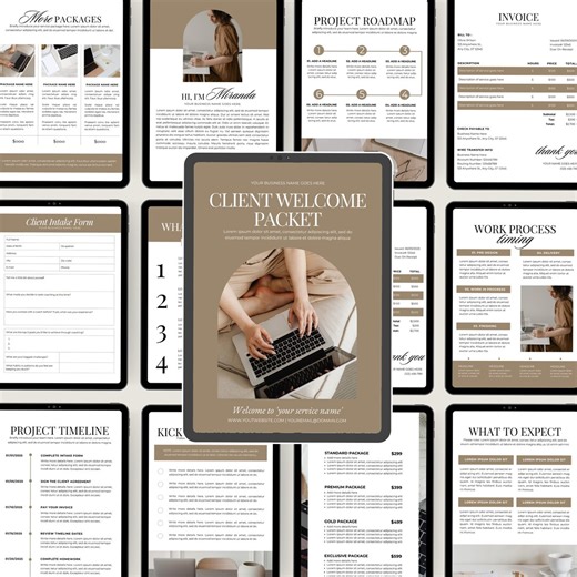 Client Onboarding Guide for Coaches & Creatives | 65-page Editable Welcome Kit | Professional Client Intake, Onboarding Template - Etsy UK