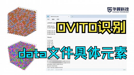 【OVITO 实操】data 文件元素识别指南！从导入到参数设置轻松搞定 | 华算科技